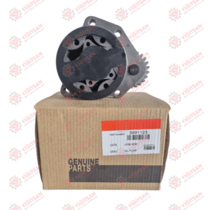 a metal gear on a box